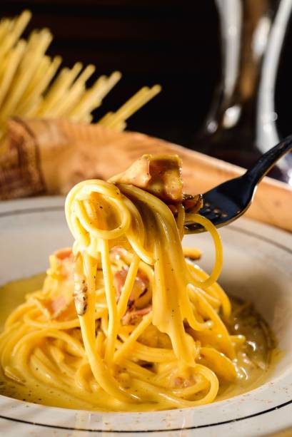 Espaguete à carbonara Espaguete à carbonara