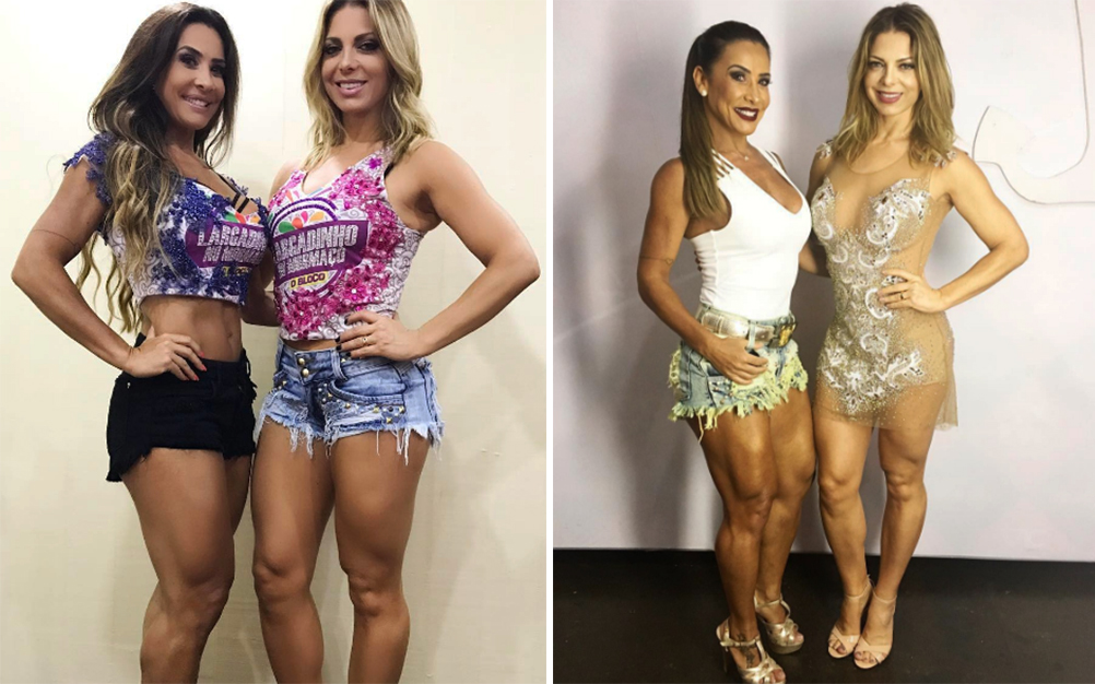 Sheila Mello mostra Brenda com filha de Scheila Carvalho
