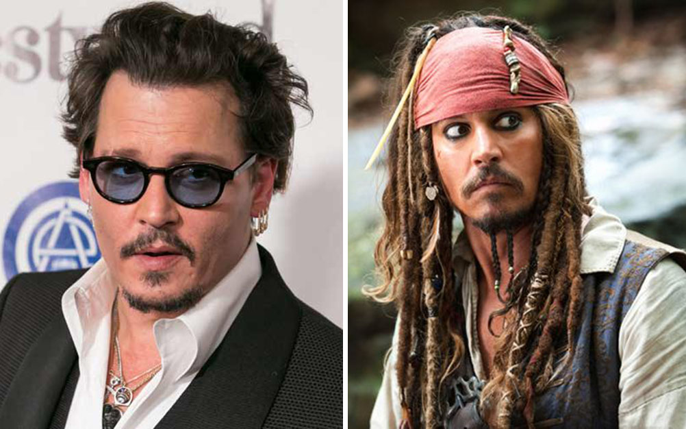 Fantasiado, Johnny Depp surpreende turistas no Disneyland Resort