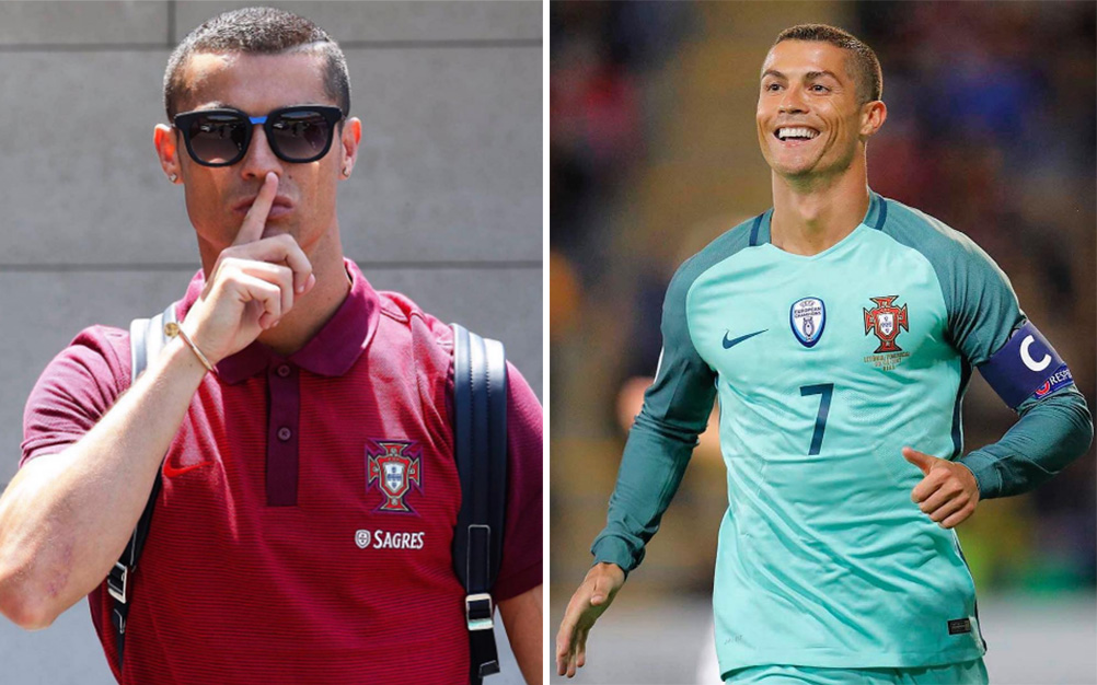 Cristiano Ronaldo publica primeira foto com os filhos gêmeos