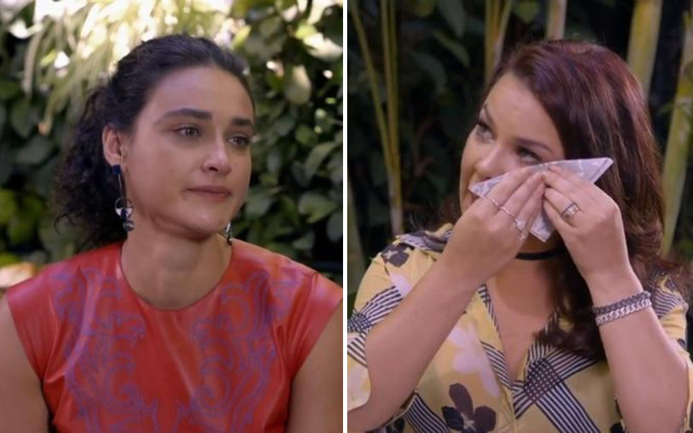 Débora Nascimento chora ao falar de amiga que morreu de anorexia