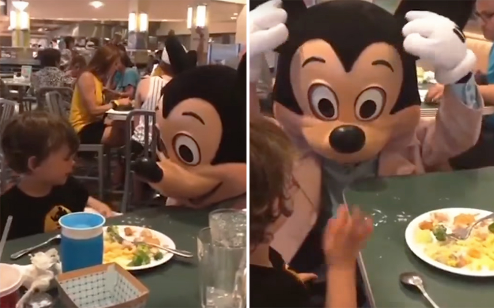 Mickey Mouse surpreende menino surdo ao usar linguagem dos sinais