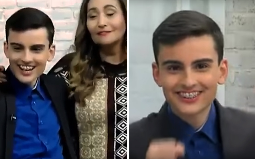 Sônia Abrão dá selinho em Dudu Camargo no “A Tarde É Sua”