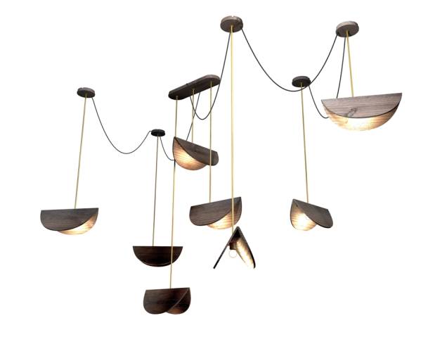 Luminária pendente <i>Bamboula</i>, do Noemi Saga Atelier, marca brasileira criada há quatro anos pela Nomina Design Luminária pendente <i>Bamboula</i>, do Noemi Saga Atelier, marca brasileira criada há quatro anos pela Nomina Design