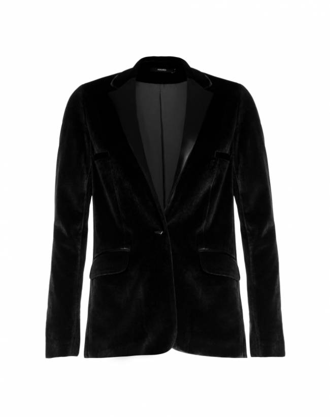 Blazer Veludo e detalhes leather de 289,90 por 189,90