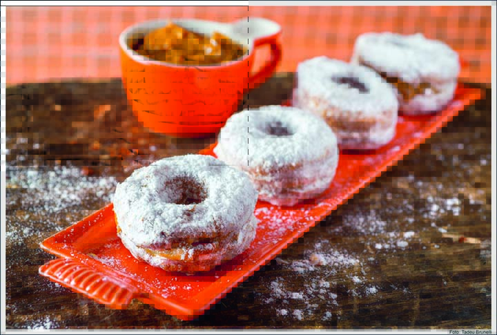 Cronut: massa folhada de croissant, moldada como um donut e frita