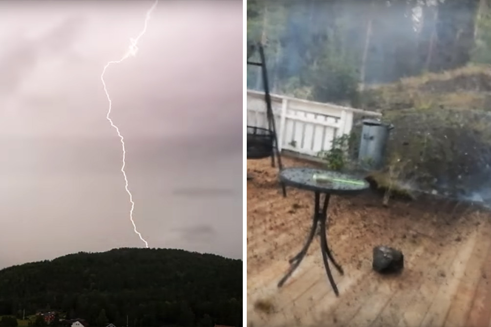 Rapaz tenta filmar tempestade, mas registra momento assustador