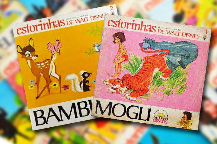 Como eram os livrinhos com disco de histórias de Walt Disney