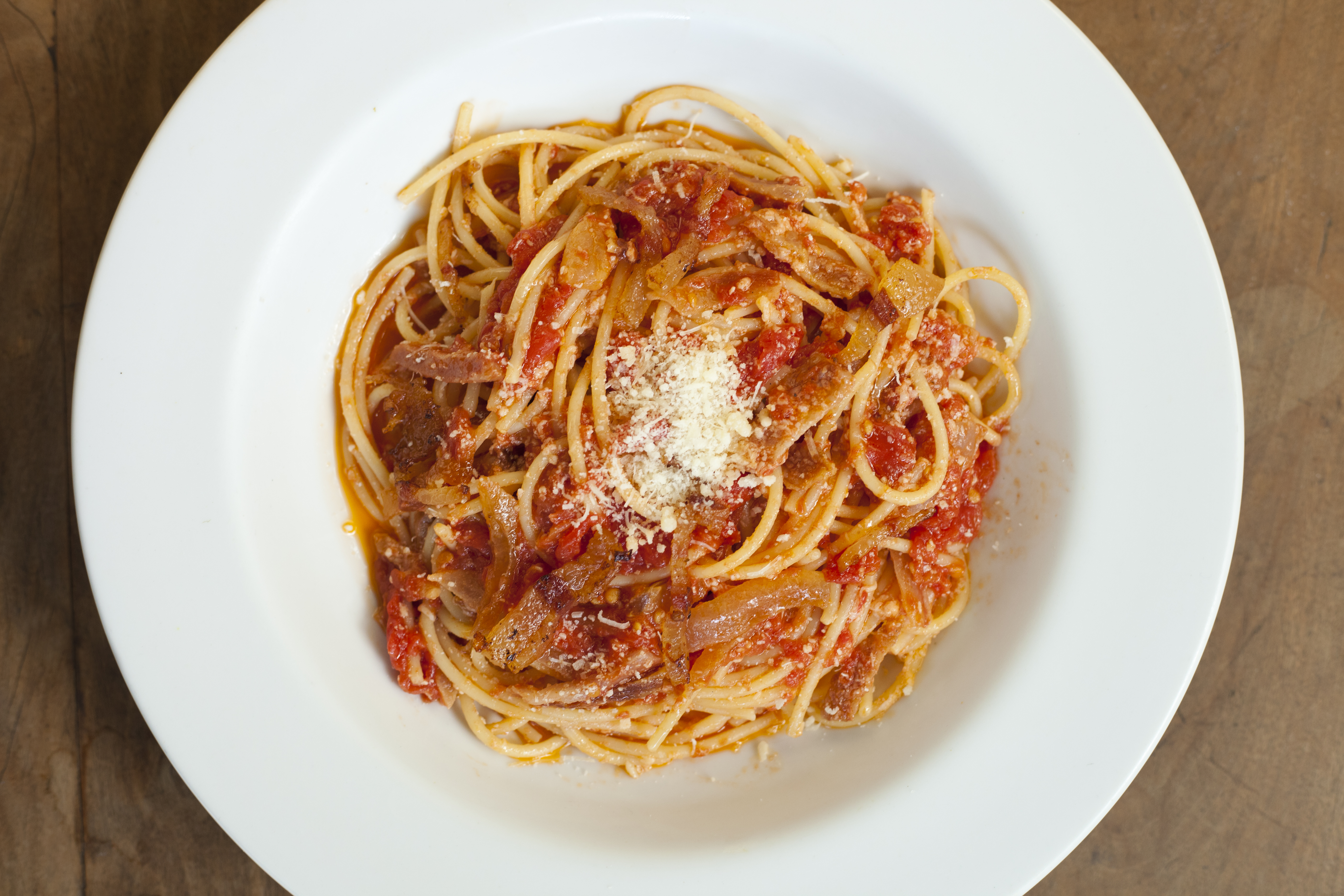 Spaghetti all&acute;amatriciana 1