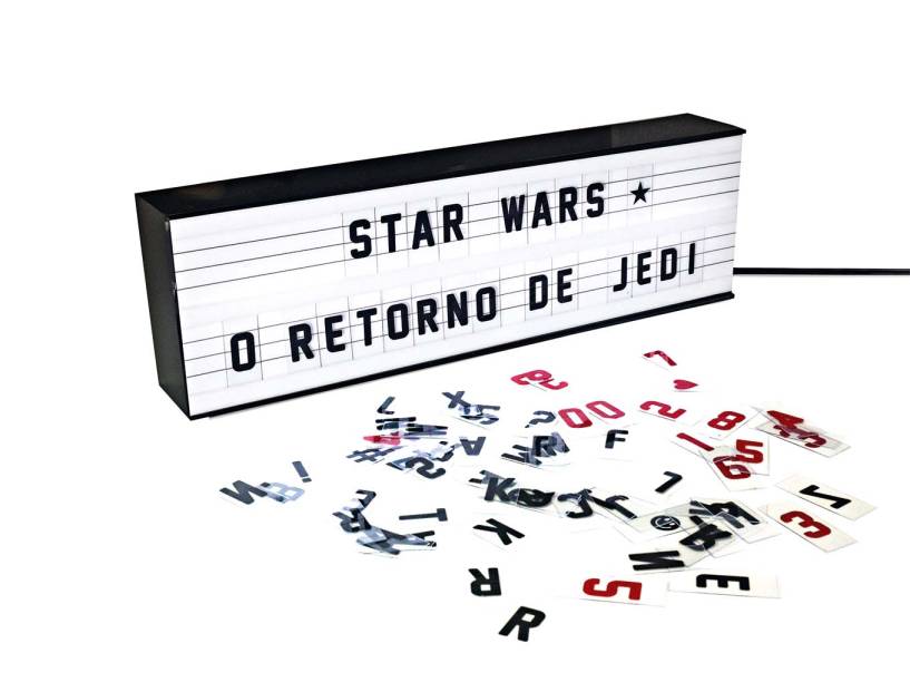 Luminária com letras encaixáveis, R$ 299,00. Apê Design Store. Luminária com letras encaixáveis, R$ 299,00. Apê Design Store.