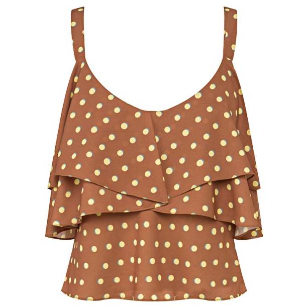 Blusa com babado, R$ 298,00. Lafort. Blusa com babado, R$ 298,00. Lafort.