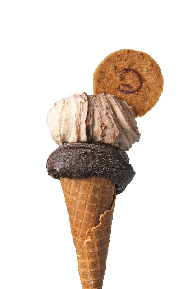 Sorvete da Davvero: paçoca e chocolate