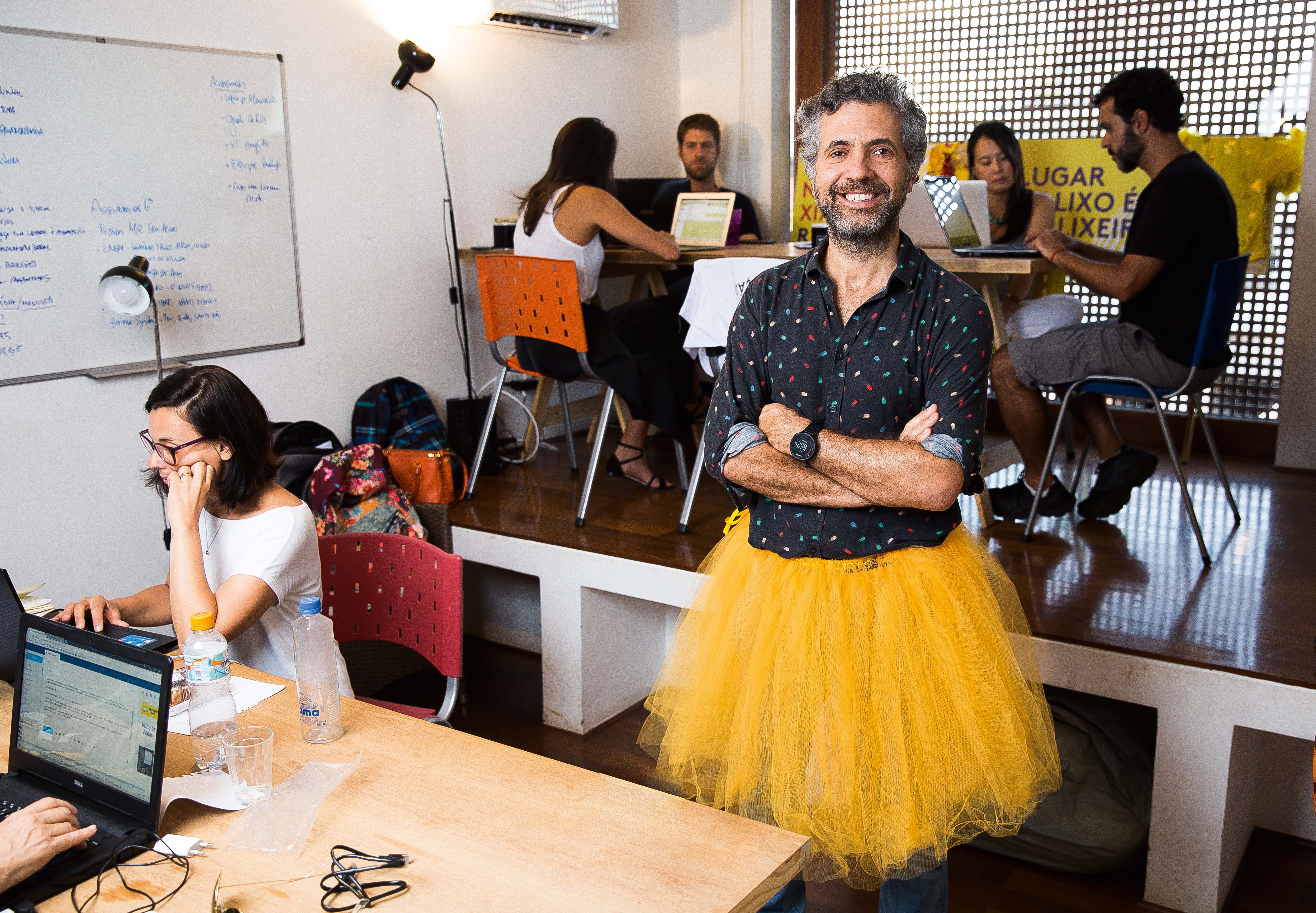 Rog&eacute;rio Oliveira, da empresa Pipoca (no detalhe): 400% de aumento no faturamento em cinco anos