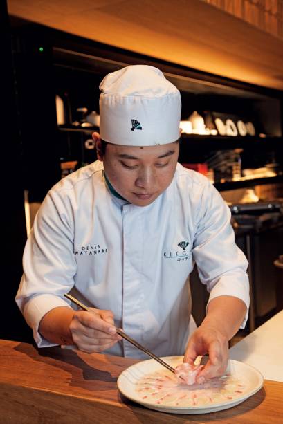 O sushiman Denis Watanabe: responsável pela nova unidade O sushiman Denis Watanabe: responsável pela nova unidade