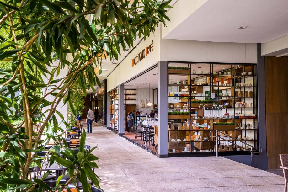 Fachada do Octavio Café no shopping Cidade Jardim
