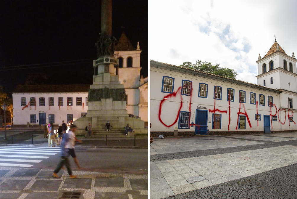 Após mutirão de limpeza, veja como está a fachada do Pátio do Colégio