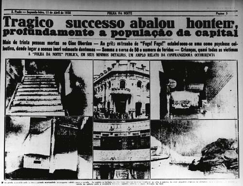 Manchete do jornal Cine Oderban