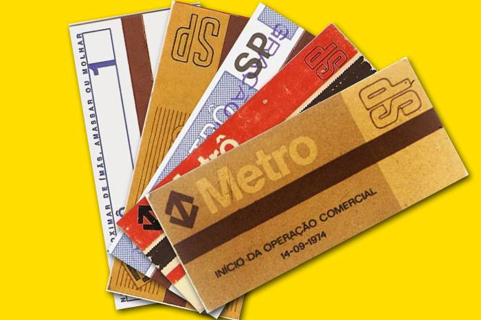Os bilhetes de metrô mudaram muito desde 1974
