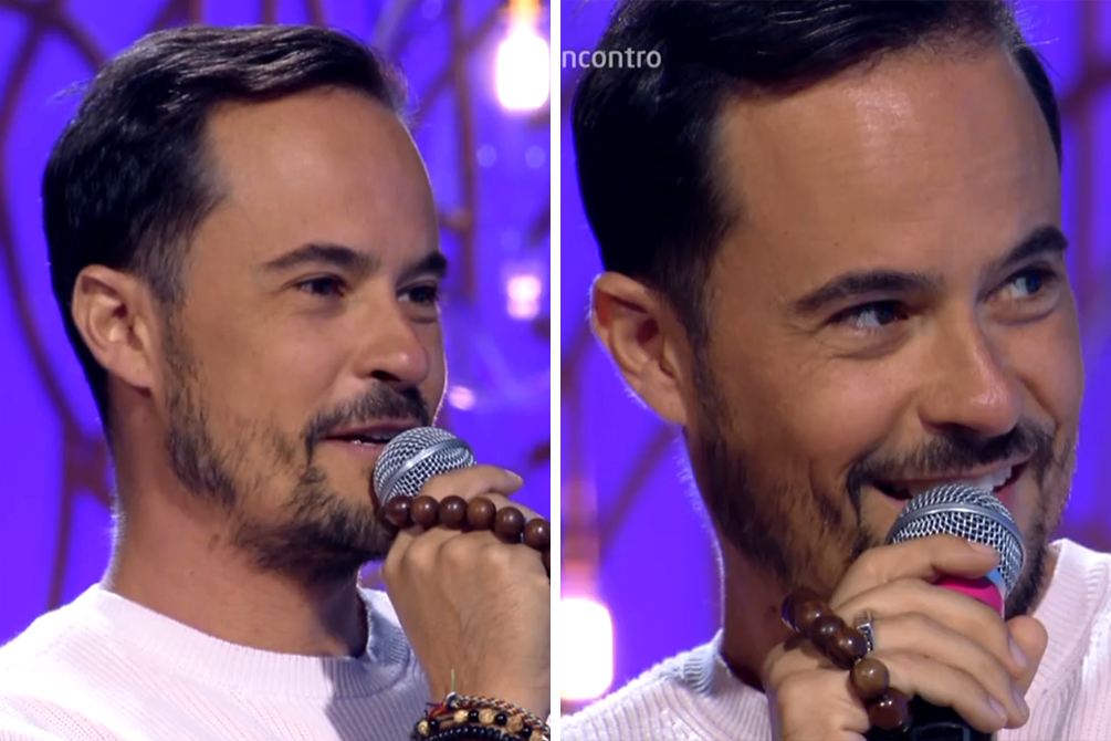 Paulo Vilhena se emociona ao ser surpreendido por Ana Furtado no Encontro