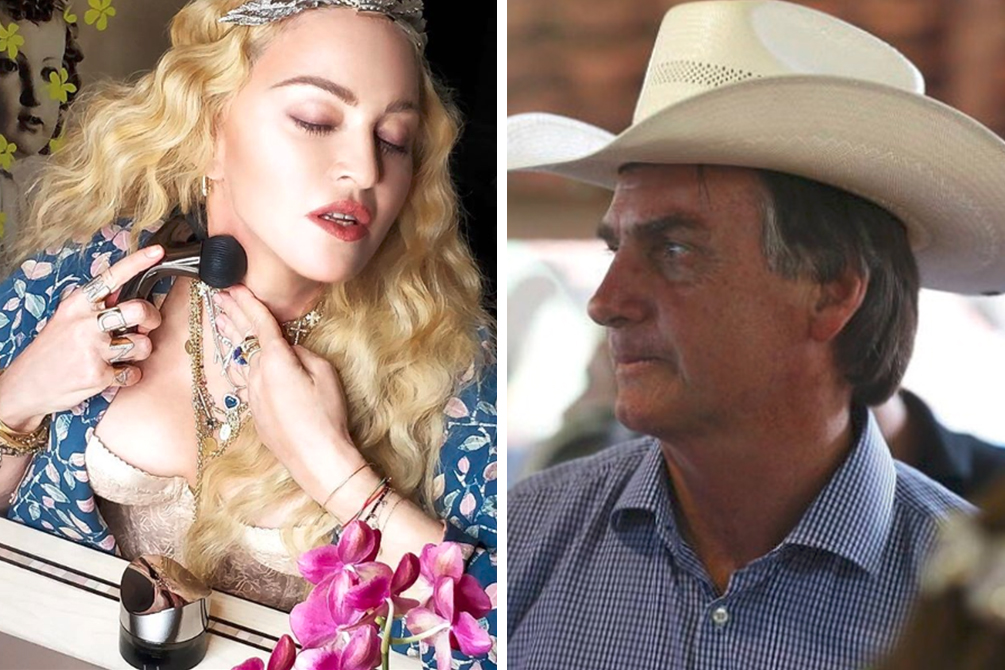 Madonna dá o que falar ao mandar recado para Bolsonaro no Instagram