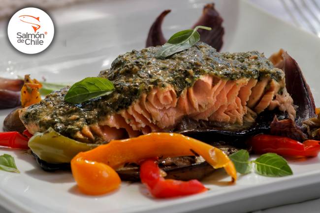 Salmon Marinado al Pesto Salmon Marinado al Pesto