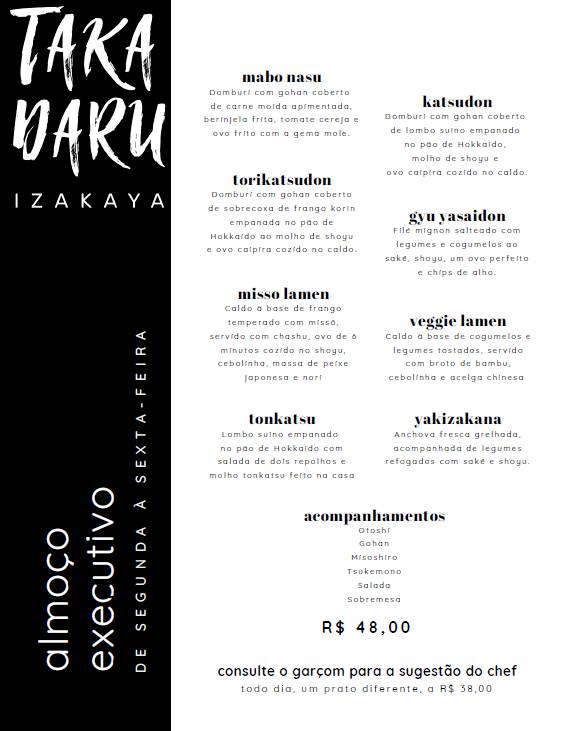 Cardápio Taka Daru
