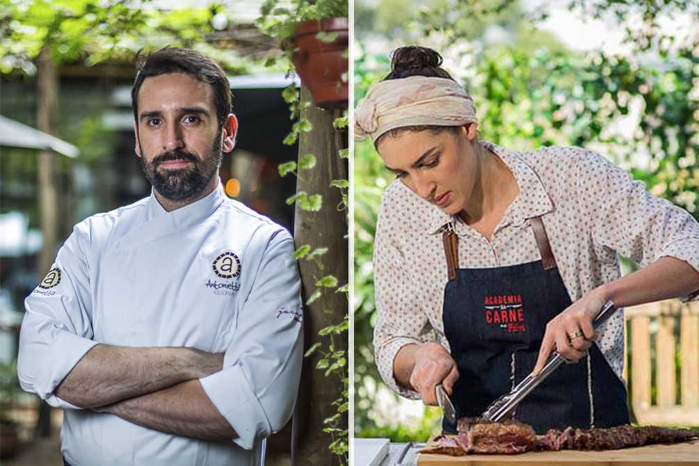 Chefs exploram técnicas com fogo em jantar no Jacarandá