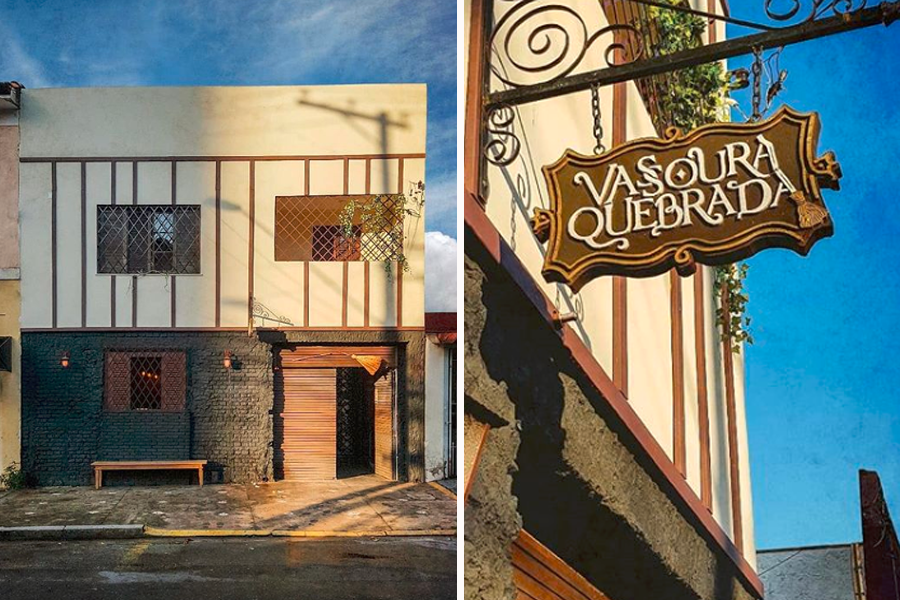 Vassoura Quebrada, em Perdizes: vassouras e chapéus na decoração Vassoura Quebrada, em Perdizes: vassouras e chapéus na decoração