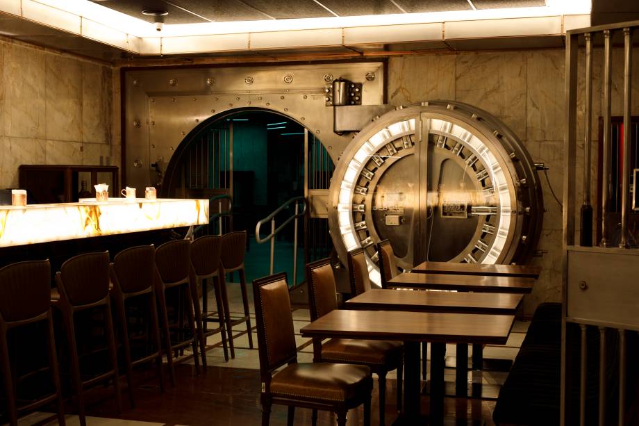 Espaço tombado: no subsolo do Farol Santander, é possível tomar drinques no antigo cofre do Banco do Estado de São Paulo Espaço tombado: no subsolo do Farol Santander, é possível tomar drinques no antigo cofre do Banco do Estado de São Paulo