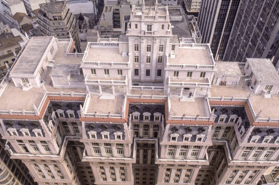 Vista da cobertura do Edifício Martinelli, onde o público pode visitar Vista da cobertura do Edifício Martinelli, onde o público pode visitar