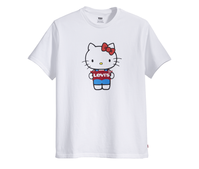 Levis – Still Camiseta Branco Hello Kitty