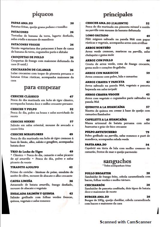 Ama.zo &mdash; Cozinha Peruana