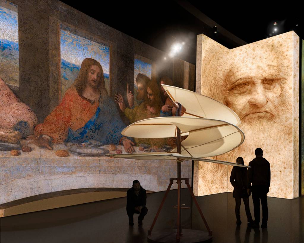 Projeções de Leonardo da Vinci inauguram o MIS Experience