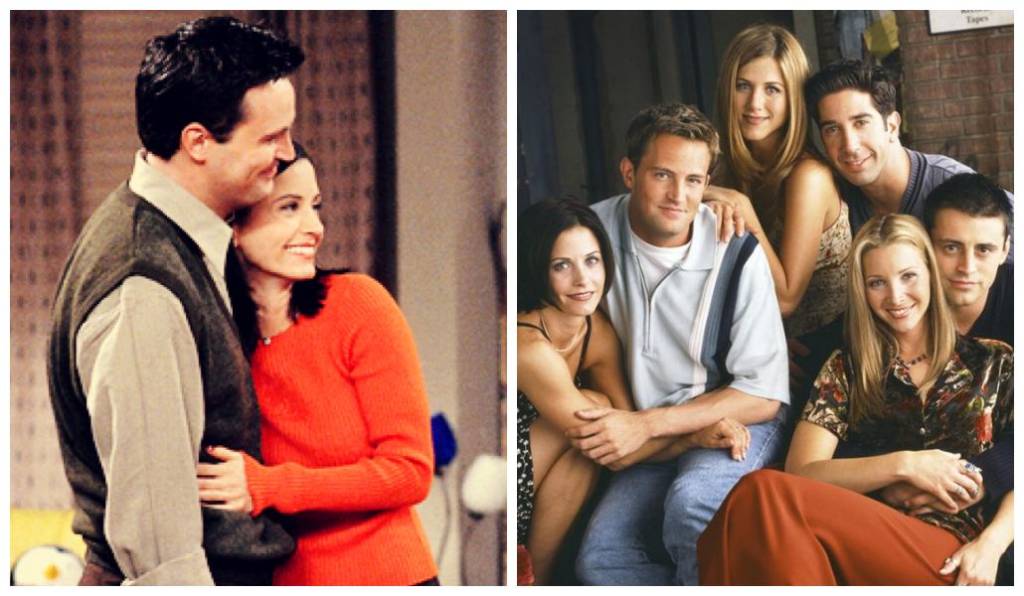 Courteney Cox posta foto com Matthew Perry, seu par em ‘Friends’