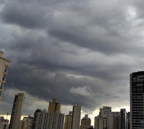 Imagem céu escuro, com muitas nuvens