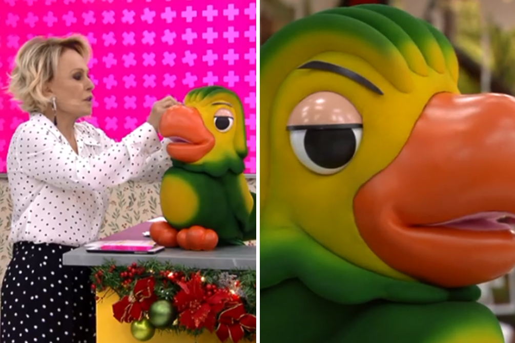 Louro José com “sobrancelhas” rouba a cena no Mais Você