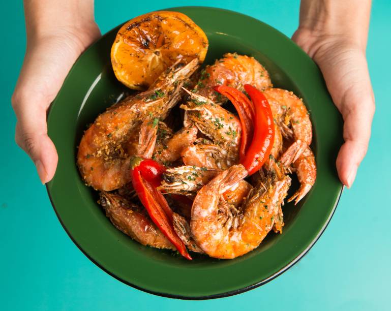 Camarão do benny: pedida é exclusiva da unidade Camarão do benny: pedida é exclusiva da unidade