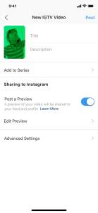 Post Live to IGTV 3 Post Live to IGTV 3