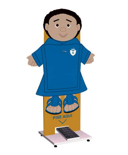 Colégio Santo Américo, no Morumbi: boneco para tornar higienização lúdica Colégio Santo Américo, no Morumbi: boneco para tornar higienização lúdica