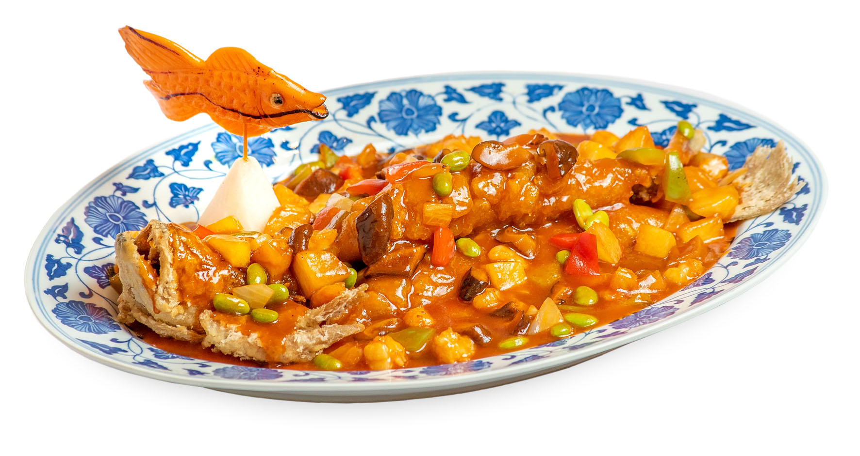 Pescada ao molho de camarao agridoce SF