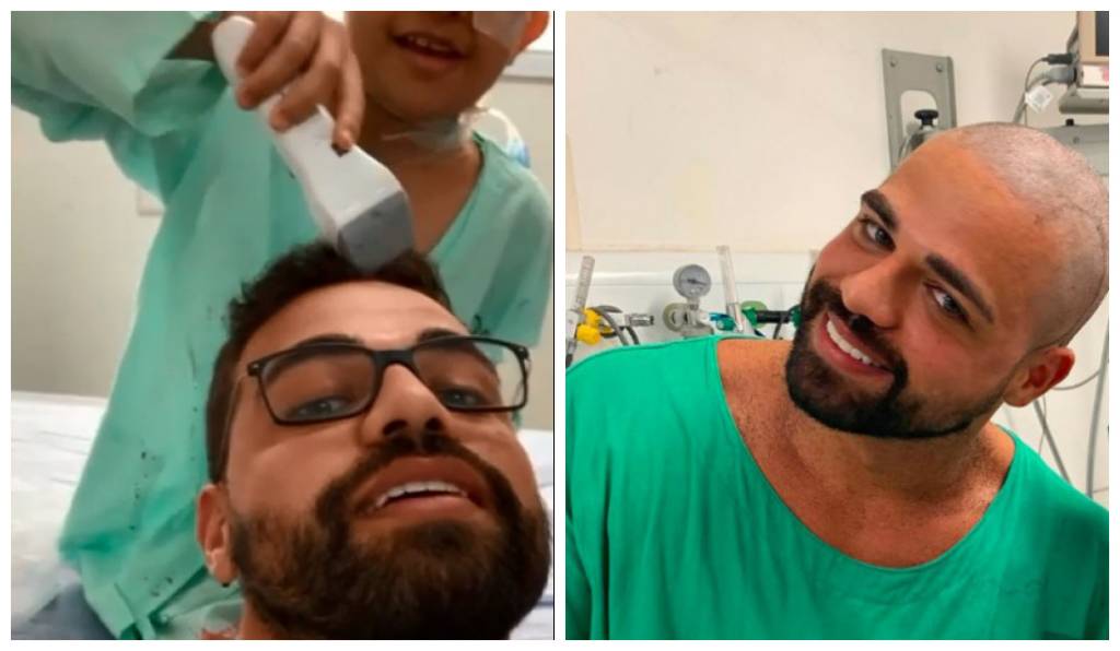 Médico tem cabelo raspado por menino de 8 anos que retirou tumor cerebral