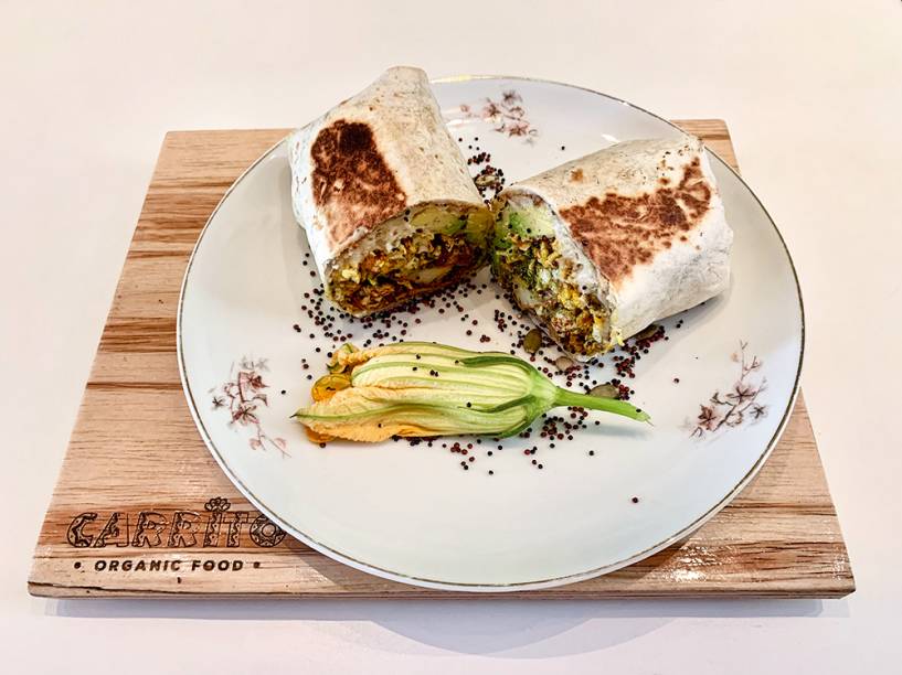 Burrito Breakfast: mistura mexicana com californiana Burrito Breakfast: mistura mexicana com californiana