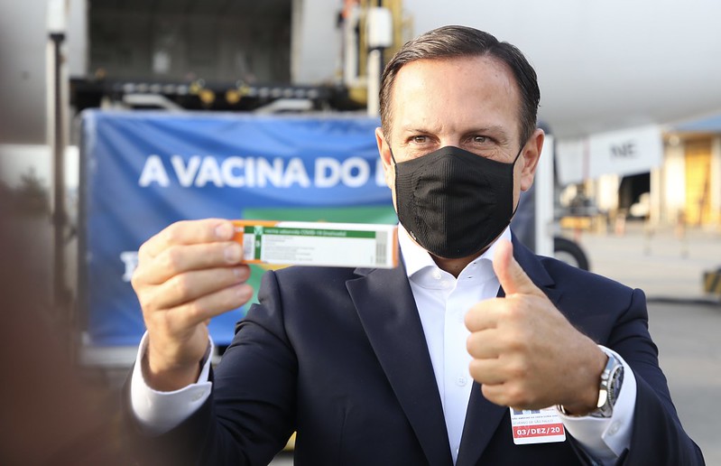 Doria anuncia compra de 30 milhões de doses da CoronaVac para São Paulo