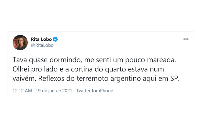 Rita lobo terremoto