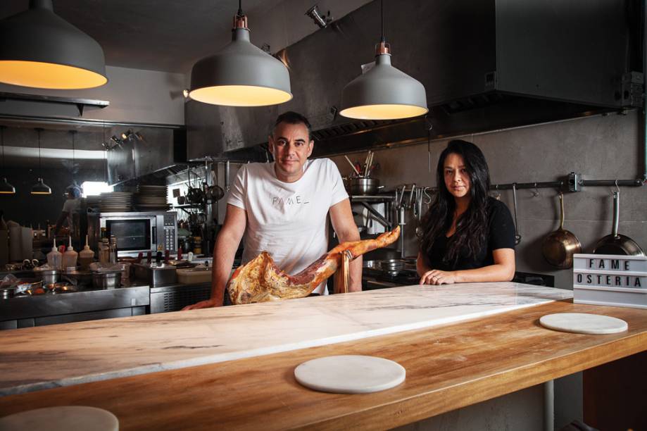 Marco e Érika Renzetti: os dois abriram o Fame Osteria Marco e Érika Renzetti: os dois abriram o Fame Osteria