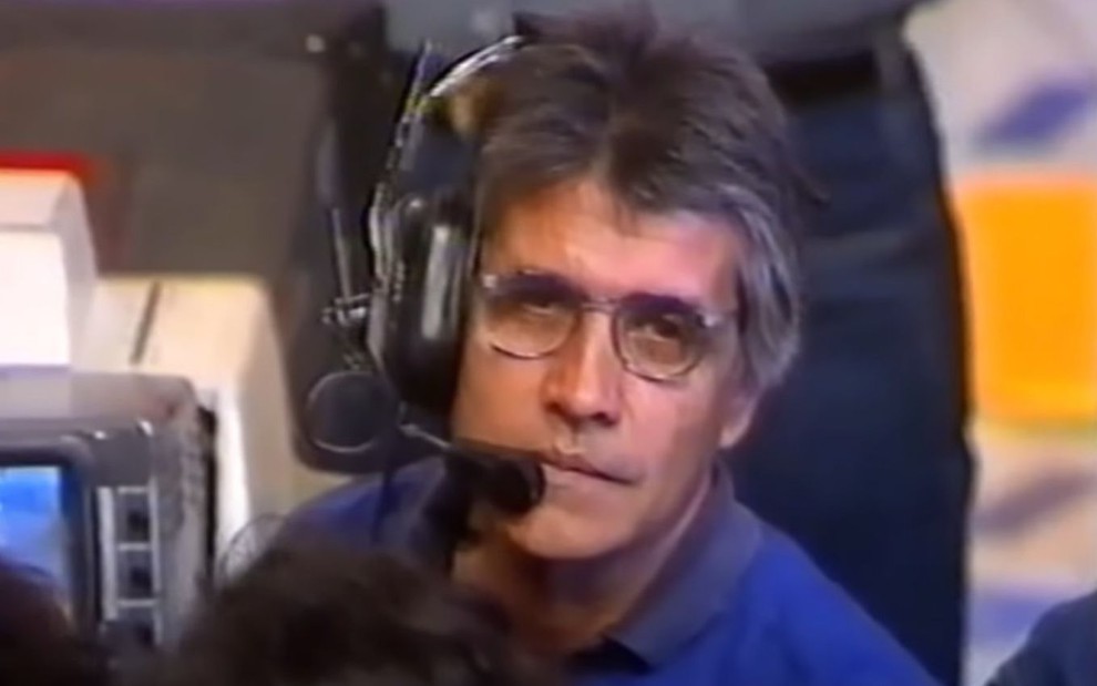 Image de Ivalino Raimundo da Silva atuando como cinegrafista no programa do Faustão