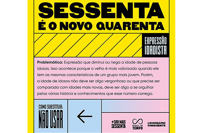 Expressão idadista: indicado não usar Expressão idadista: indicado não usar