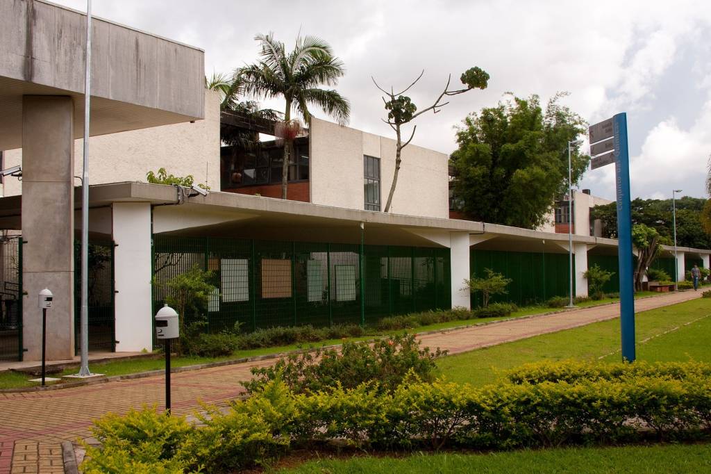 fachada iq usp Foto mostra Fachada do Instituto de Química da USP