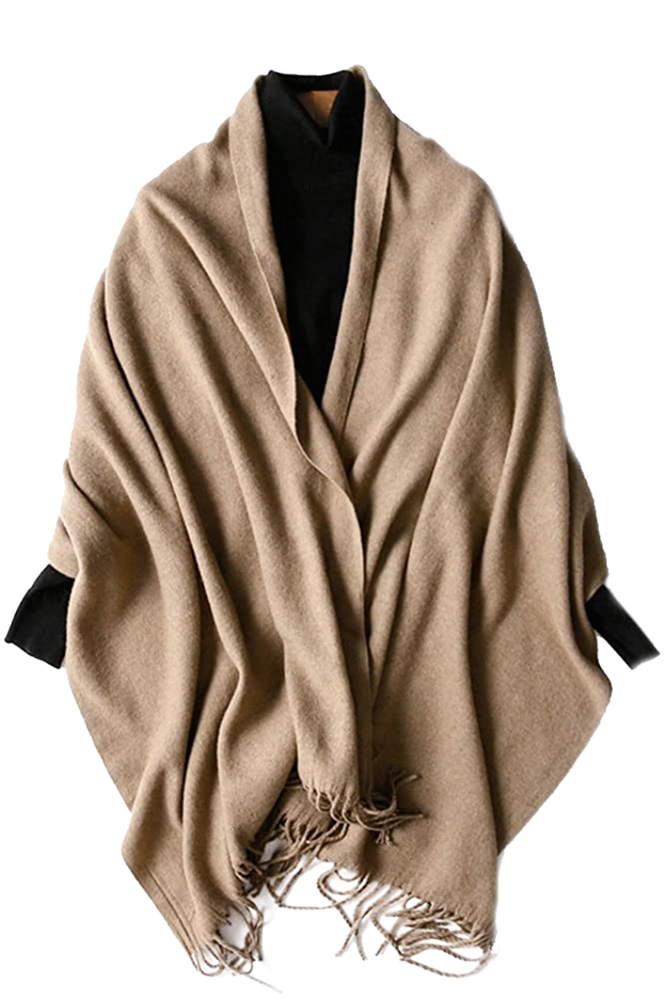 Pe&ccedil;a de cachecol/echarpe bege claro bem grande