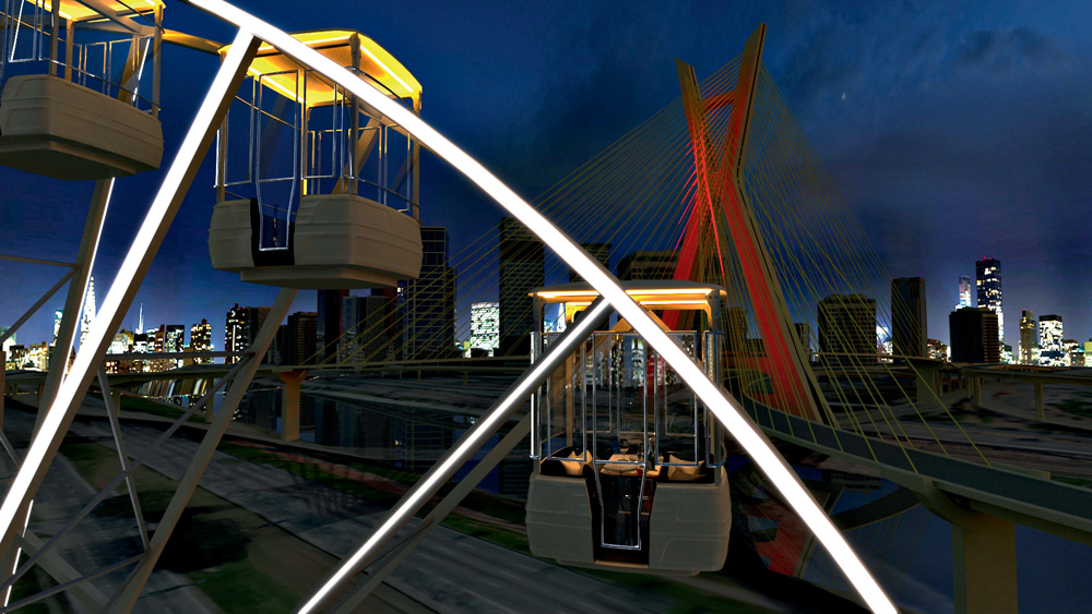 Roda-gigante de 36 m terá jantar nas alturas e vista para Ponte Estaiada